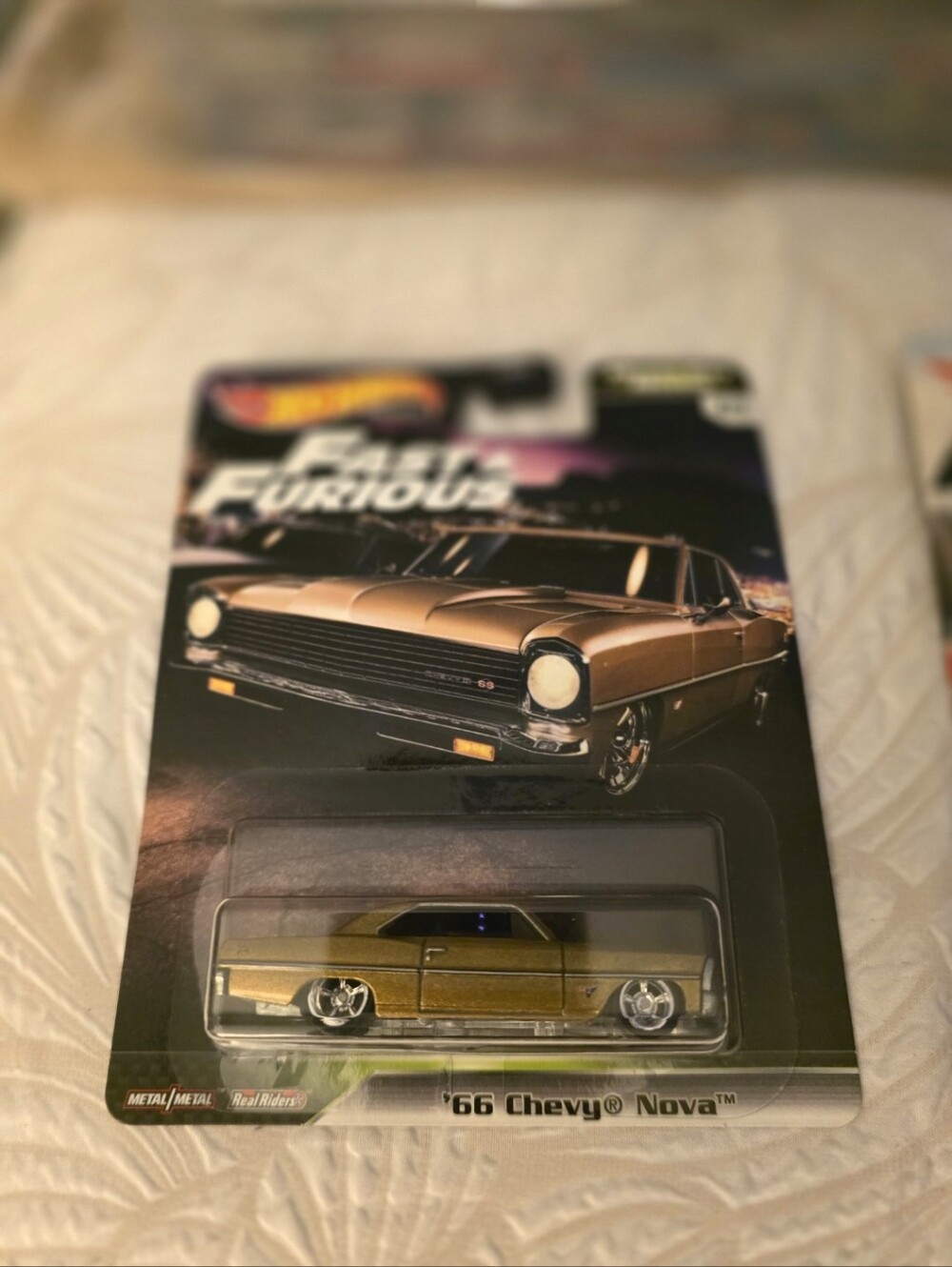Hot Wheels '66 Chevy Nova - Metallic Gold Diecast